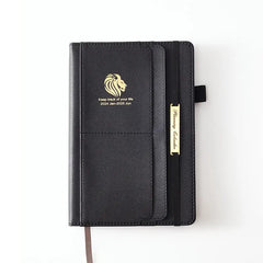 2024 New English Agenda Planner Imitation Leather 18 Months 2024 Planner Efficiency Manual Calendar Notebook