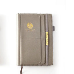 2024 New English Agenda Planner Imitation Leather 18 Months 2024 Planner Efficiency Manual Calendar Notebook