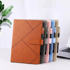 Luxury A5 Note Book Pen Set School Office Business Planner Diary Gift Box PU Notebook with Pen Customized